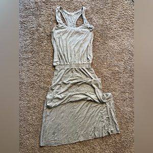 Bella Luxx Grey Jersey Racerback Maxi-dress